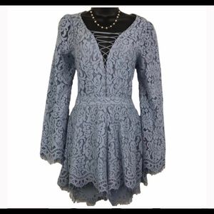 Olivaceous Lace romper